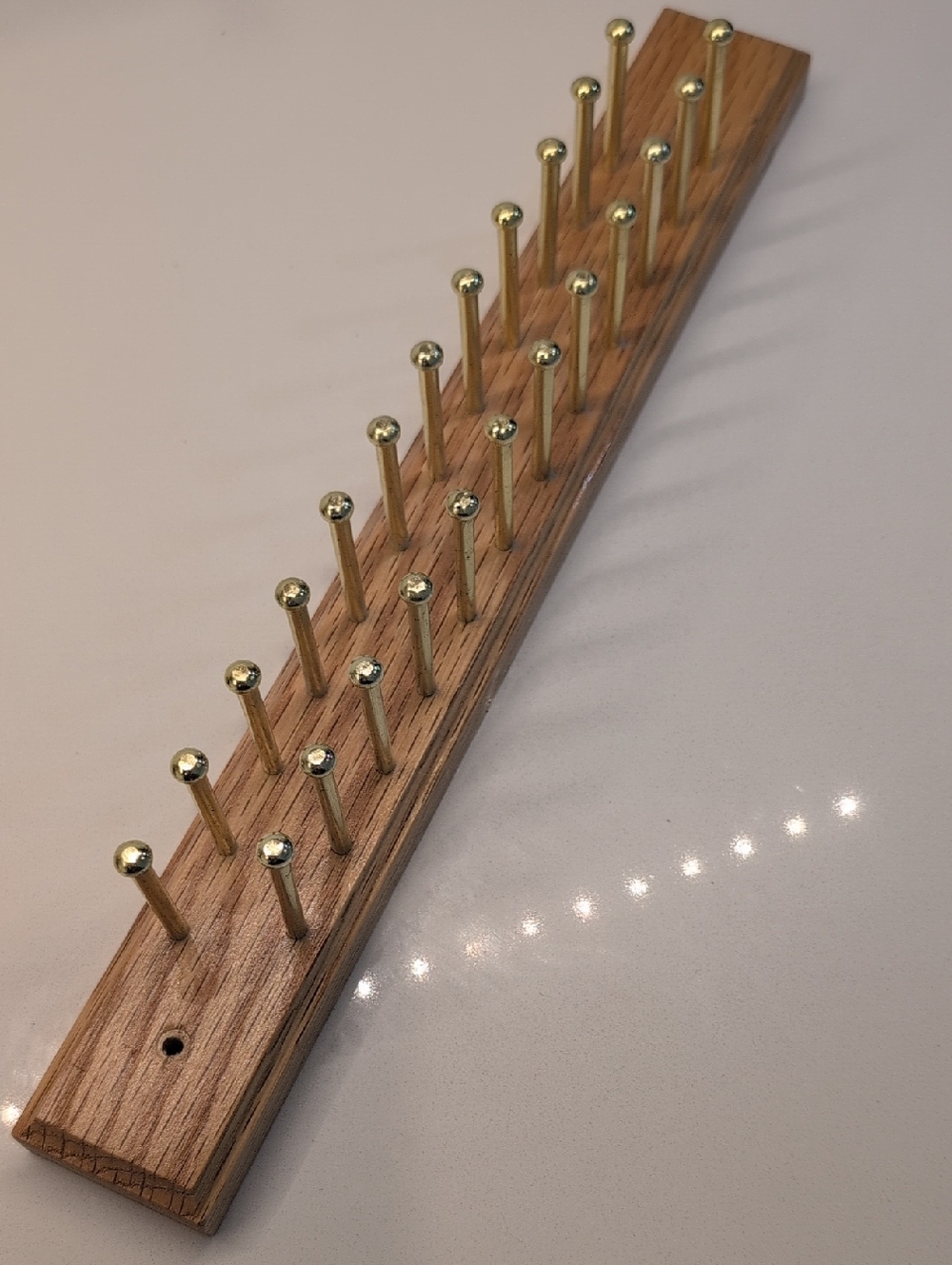 Vintage Brass And Wood Belt Or Necklaces Display